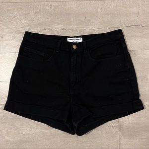 American Apparel black jean shorts